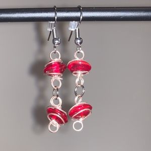 Coily Red Earrings